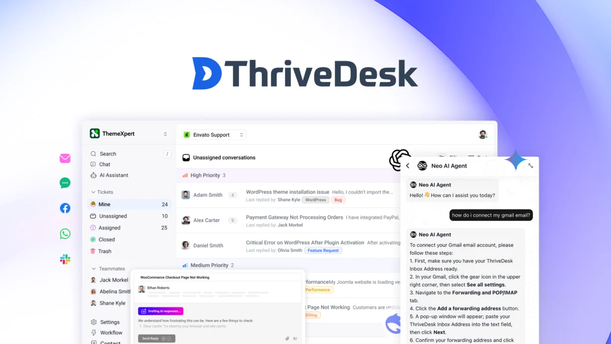 ThriveDesk – AI customer service platform preview and deal image