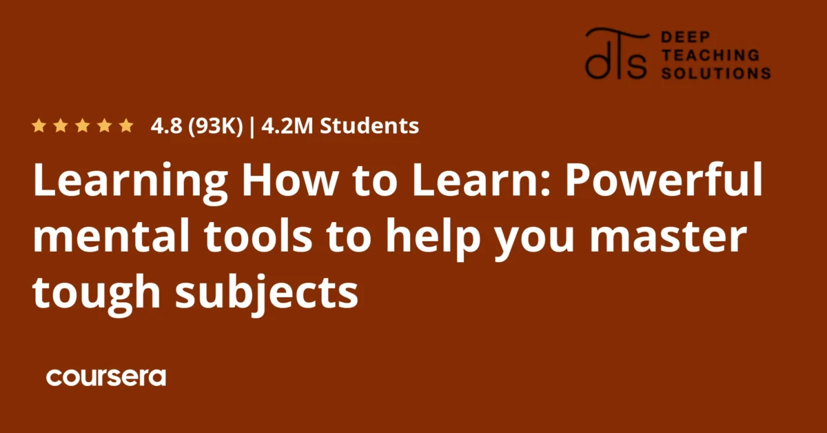 DTS_Learning how to Learn preview and deal image
