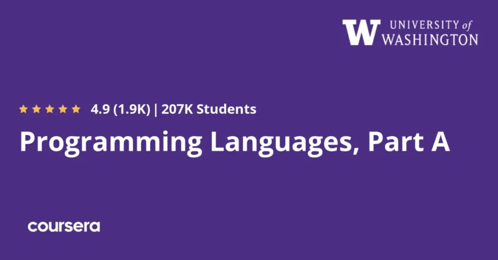 Programming Languages, Part A preview and deal image