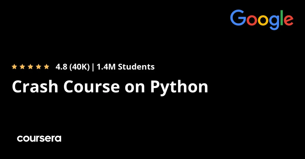 Google_Crash Course on Python preview and deal image