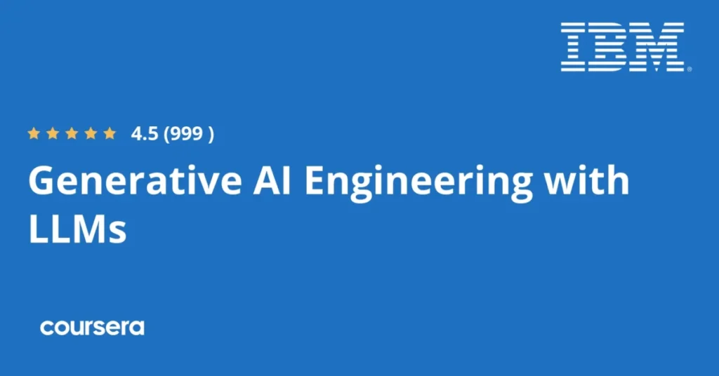 Generative AI Engineering with LLMs preview and deal image