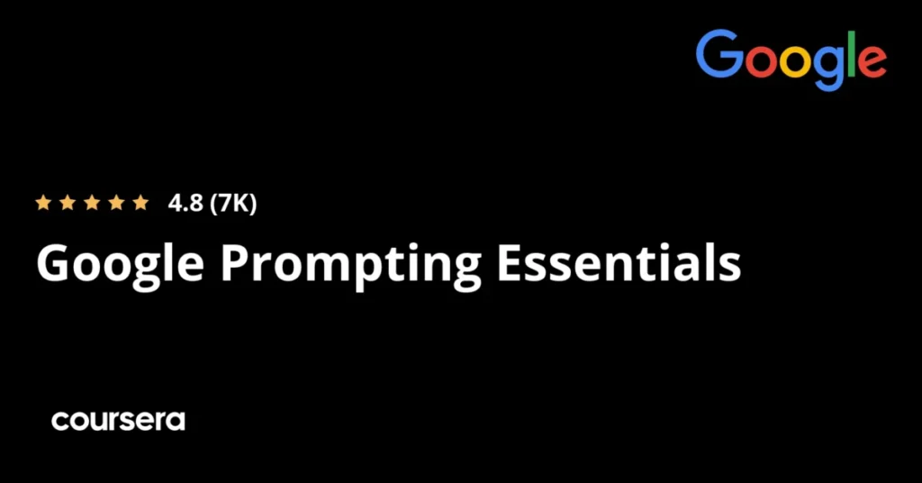 Google_Prompting Essentials Specialization preview and deal image