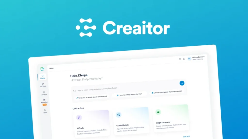 Creaitor.ai – Software Tool preview and deal image