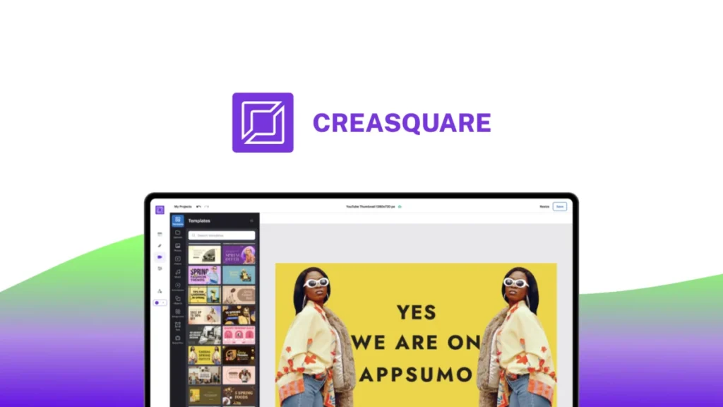 Creasquare – Logo preview and deal image