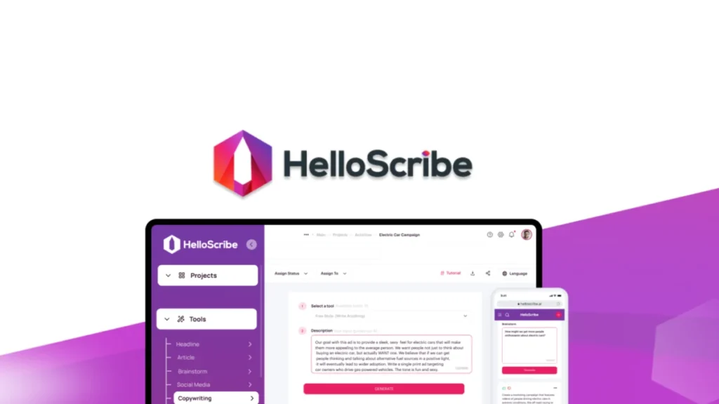 HelloScribe – Software Tool preview and deal image