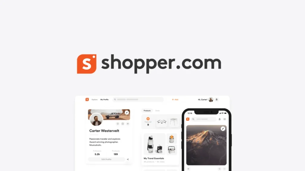 Shopper.com – logo preview and deal image