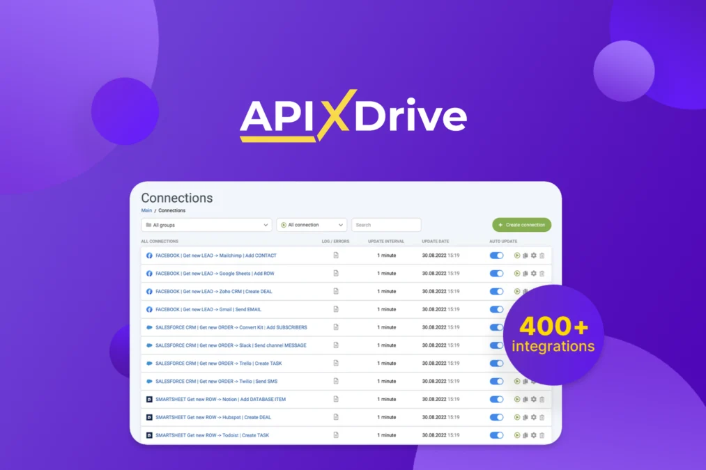ApiX Drive – logo preview and deal image