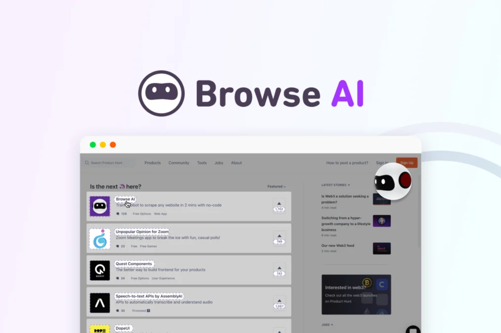 Browse AI – Scrape any site without code preview and deal image