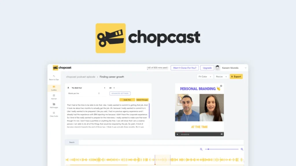 Chopcast – logo preview and deal image