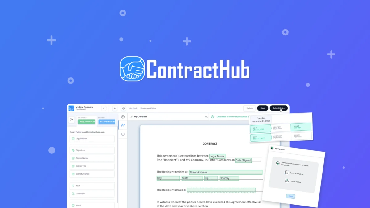 ContractHub – Logo preview and deal image