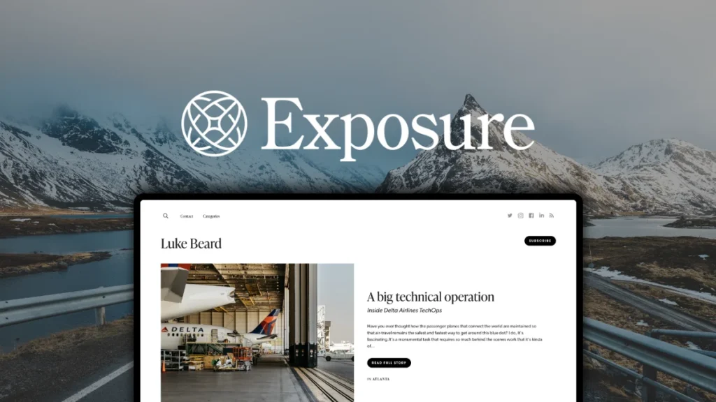 Exposure – Logo preview and deal image