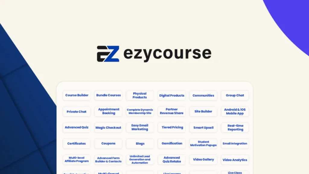 EzyCourse – Logo preview and deal image