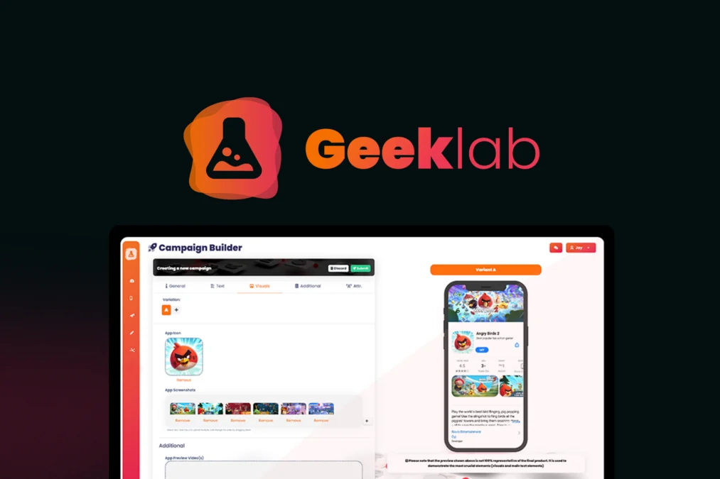 Geeklab – Run A/B tests to boost app installs preview and deal image