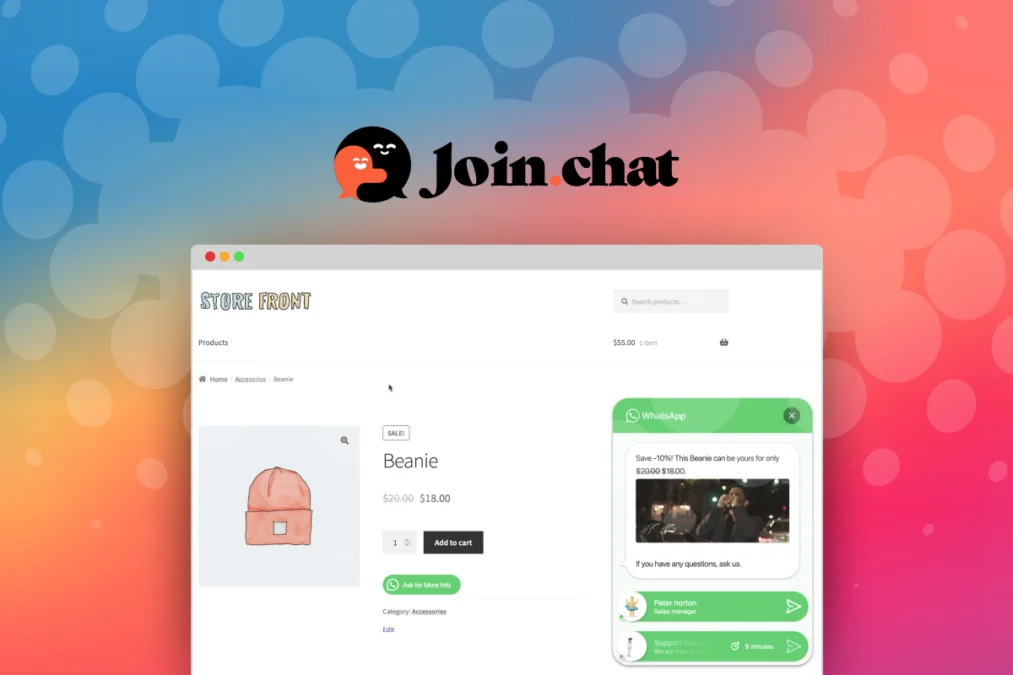 Joinchat – Capture leads via WhatsApp on WordPress preview and deal image