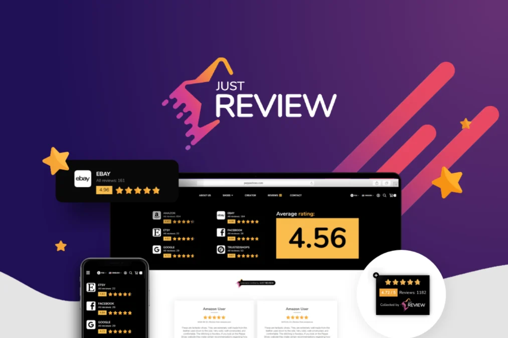 JustReview – Plus – Collect and embed reviews preview and deal image