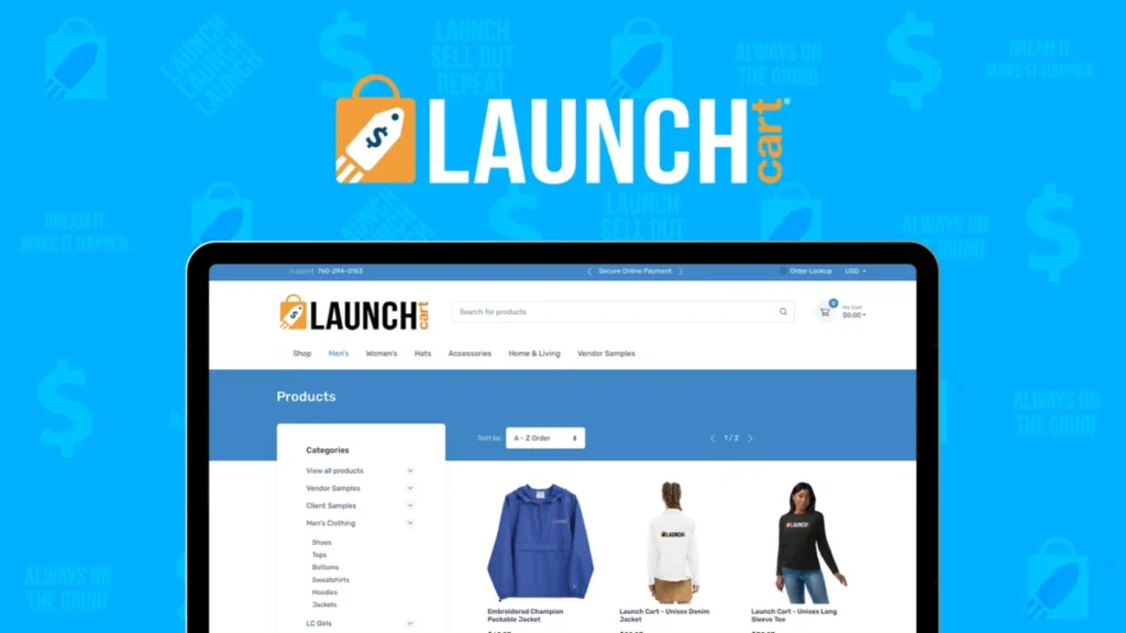 Launch Cart – Logo preview and deal image