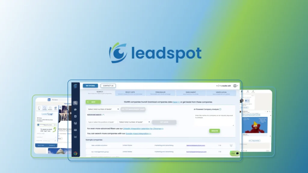 LeadSpot – Logo preview and deal image