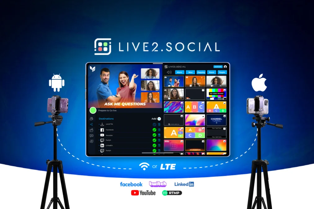 Live2.Social – Stream from multiple smart devices preview and deal image