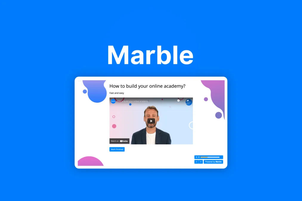 Marble – Build a branded digital course academy preview and deal image