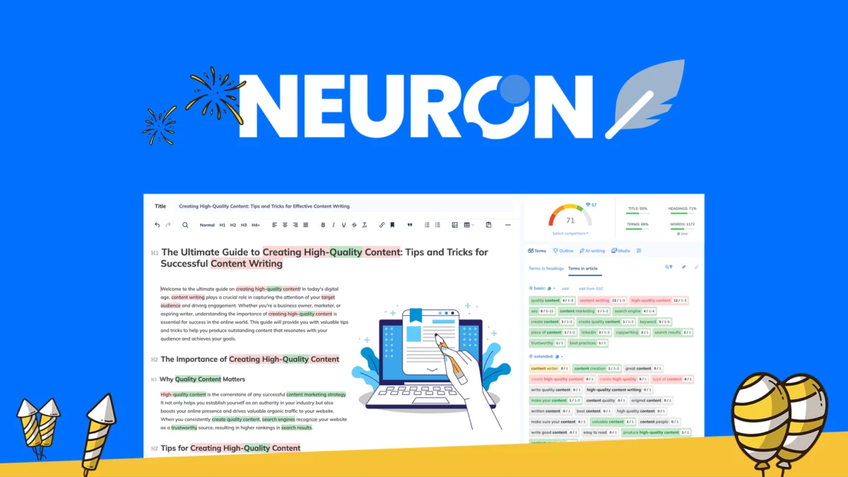 NeuronWriter – Logo preview and deal image