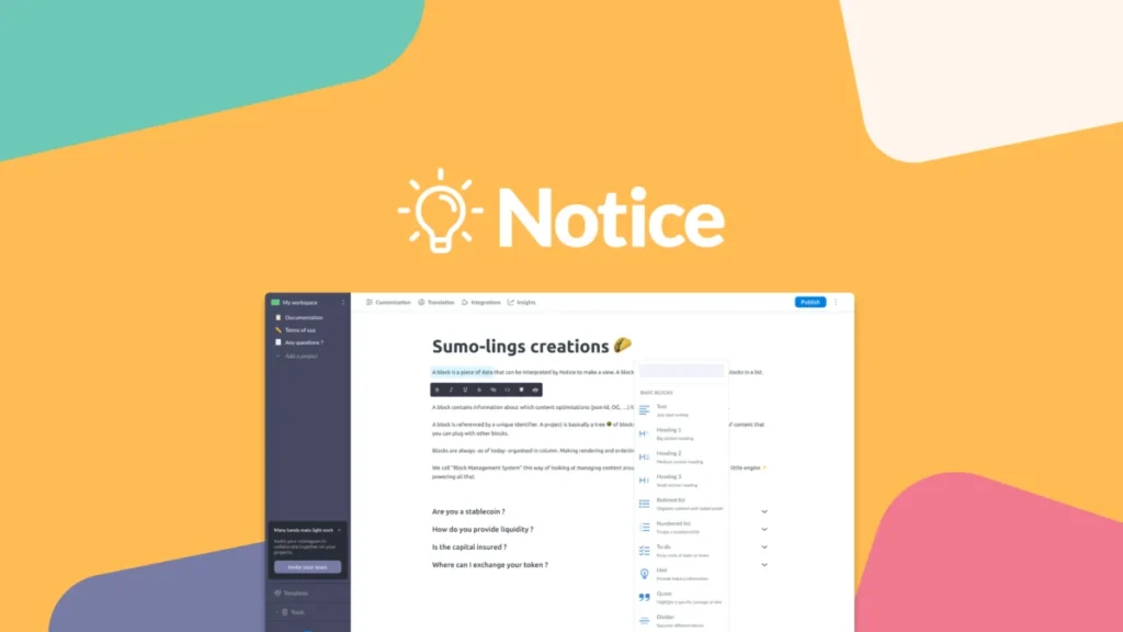 Notice – Logo preview and deal image