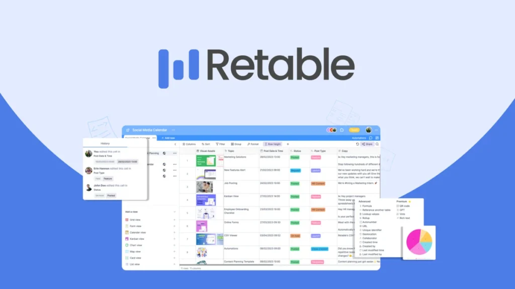 Retable – Logo preview and deal image