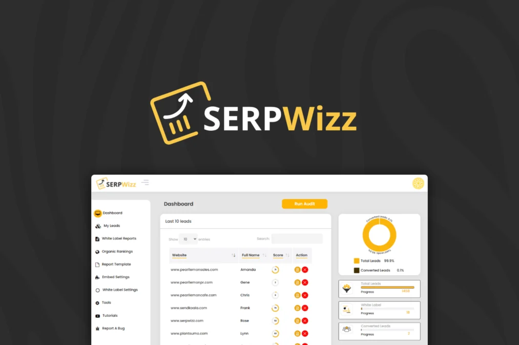 SERPWizz – White-label your SEO reports preview and deal image