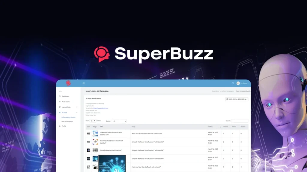 SuperBuzz – Logo preview and deal image