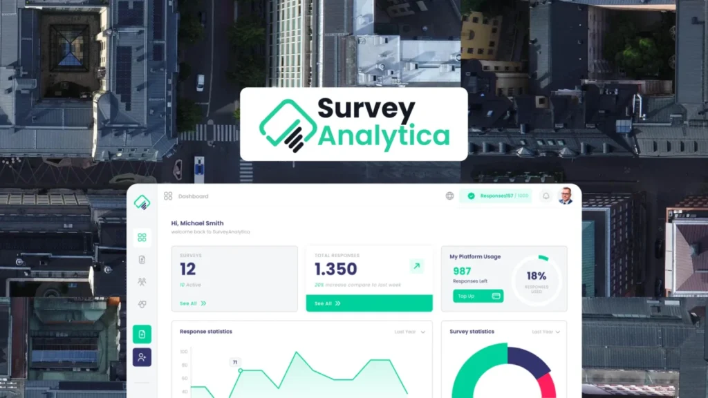 SurveyAnalytica – Logo preview and deal image
