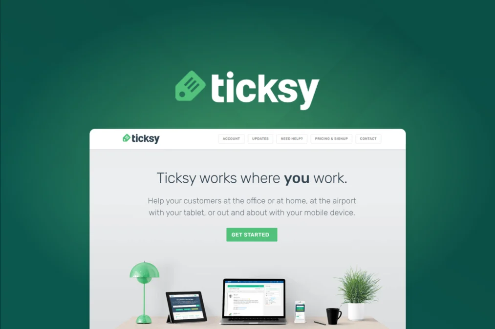 Ticksy – logo preview and deal image