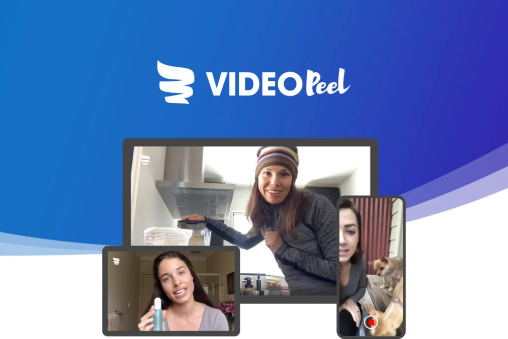 VideoPeel – Create testimonials on mobile preview and deal image