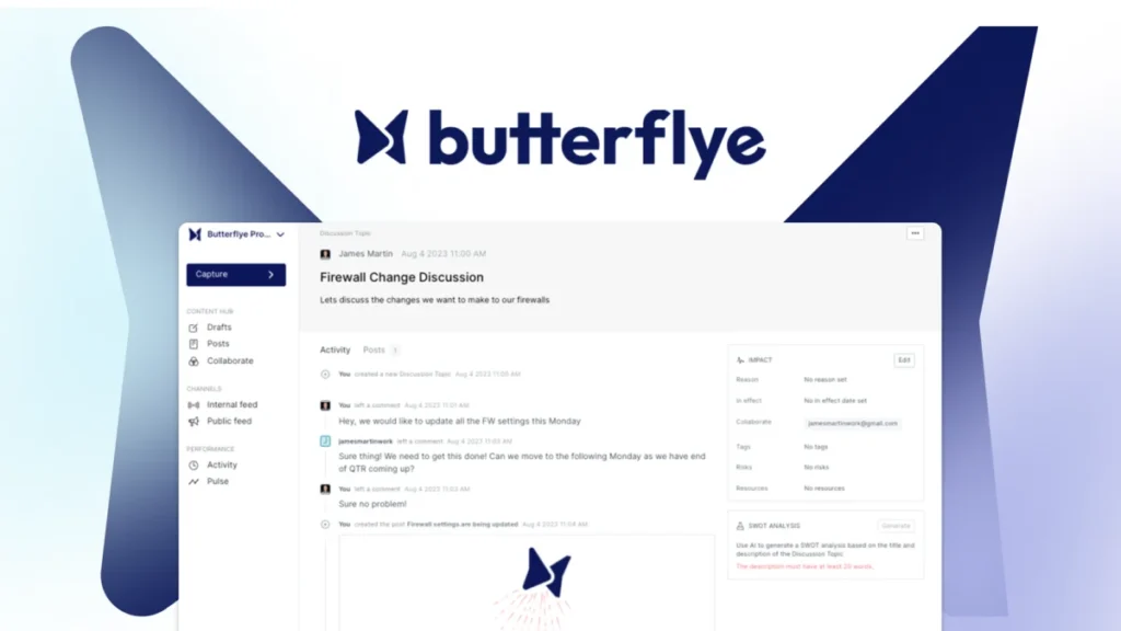 butterflye – Logo preview and deal image