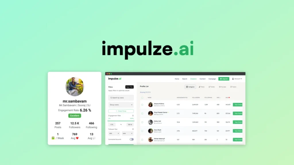impulze.ai – Logo preview and deal image