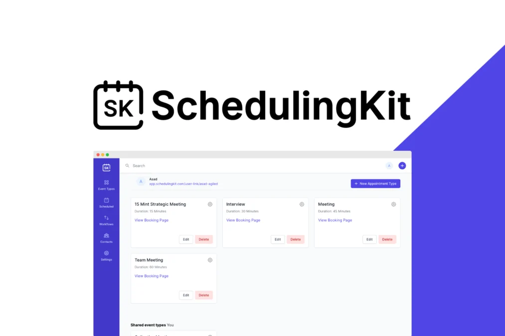 SchedulingKit – logo preview and deal image