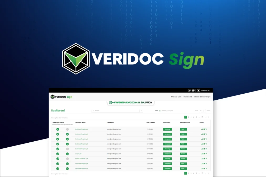 VeriDoc Sign – Blockchain-protected e-signatures preview and deal image