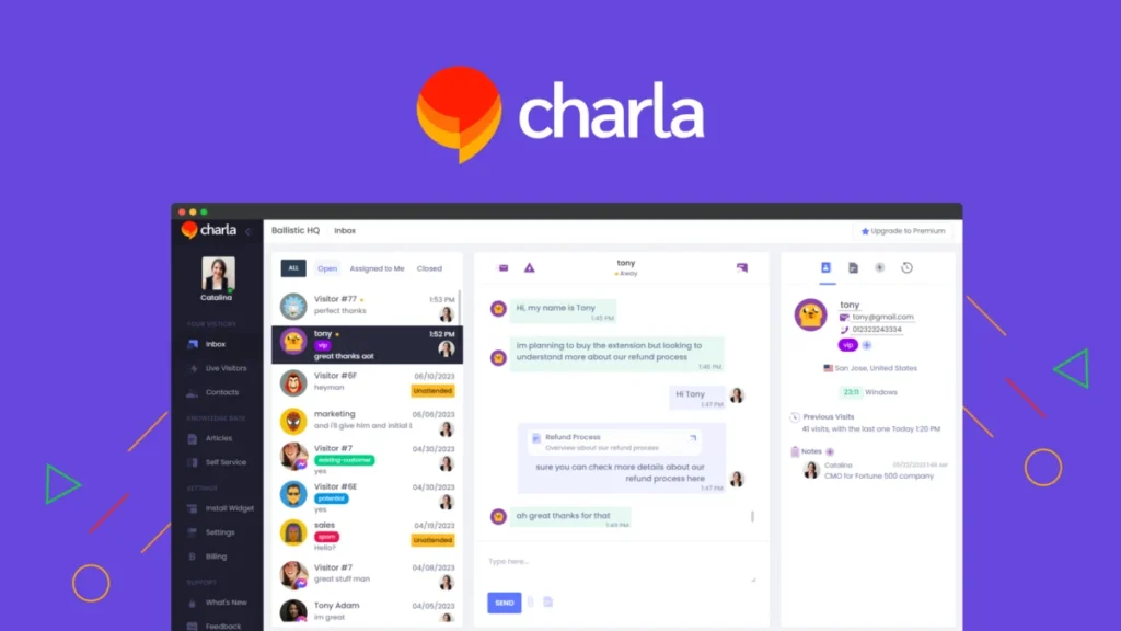 Charla – AI chatbot and live chat preview and deal image