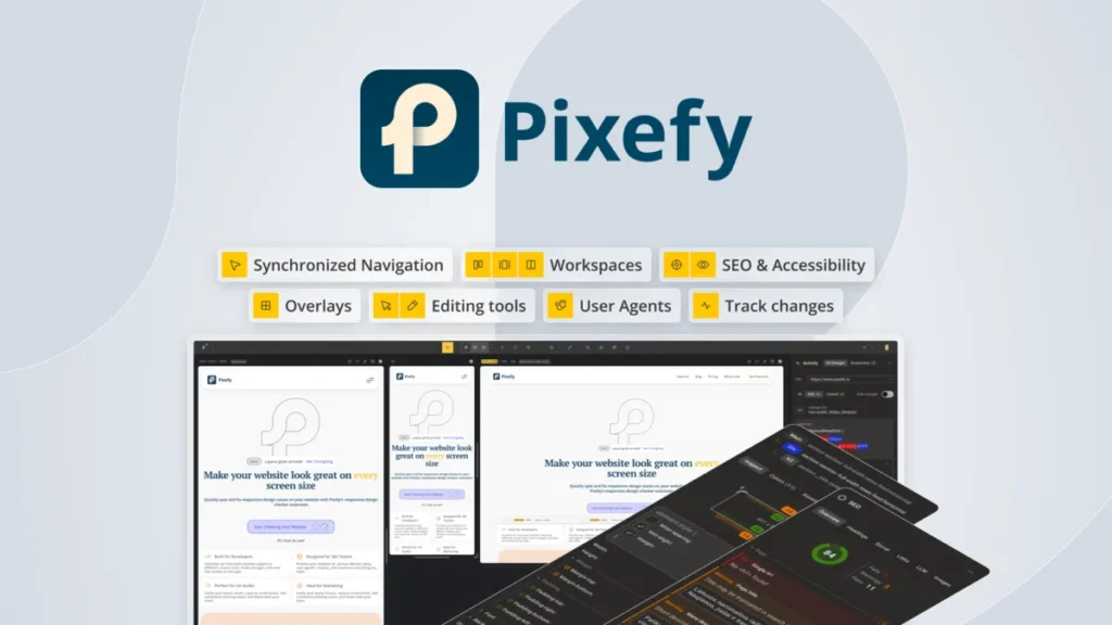 Pixefy – Responsive design checker for any screen preview and deal image