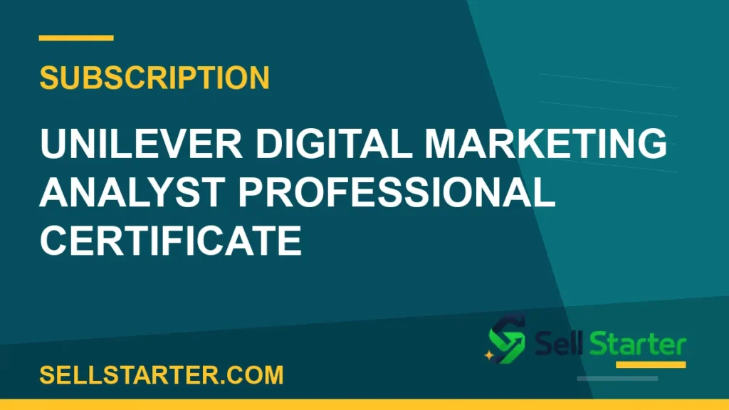 Unilever Digital Marketing Analyst Professional Certificate preview and deal image