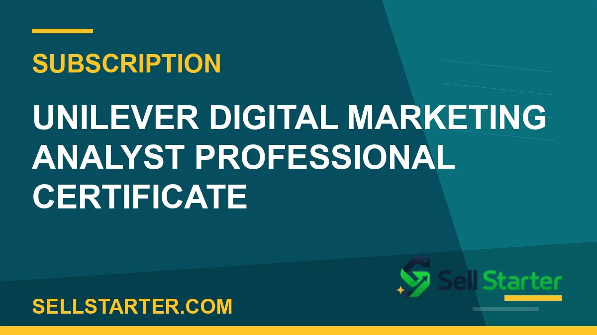 Unilever Digital Marketing Analyst Professional Certificate preview and deal image