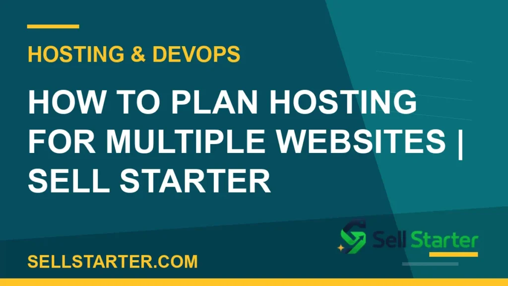 how to plan hosting for multiple websites - How to Plan Hosting for Multiple Websites | Sell Starter | Sell Starter