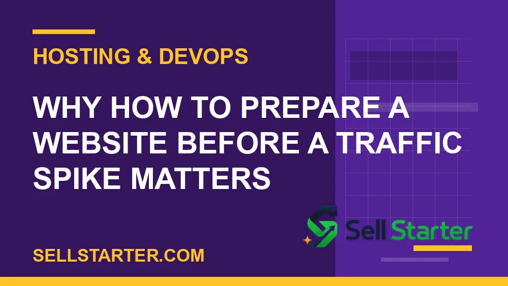 how to prepare a website before a traffic spike - Why how to prepare a website before a traffic spike matters | Sell Starter
