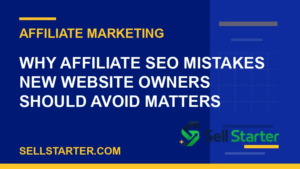 affiliate seo mistakes new website owners should avoid - Why affiliate seo mistakes new website owners should avoid matters | Sell Starter