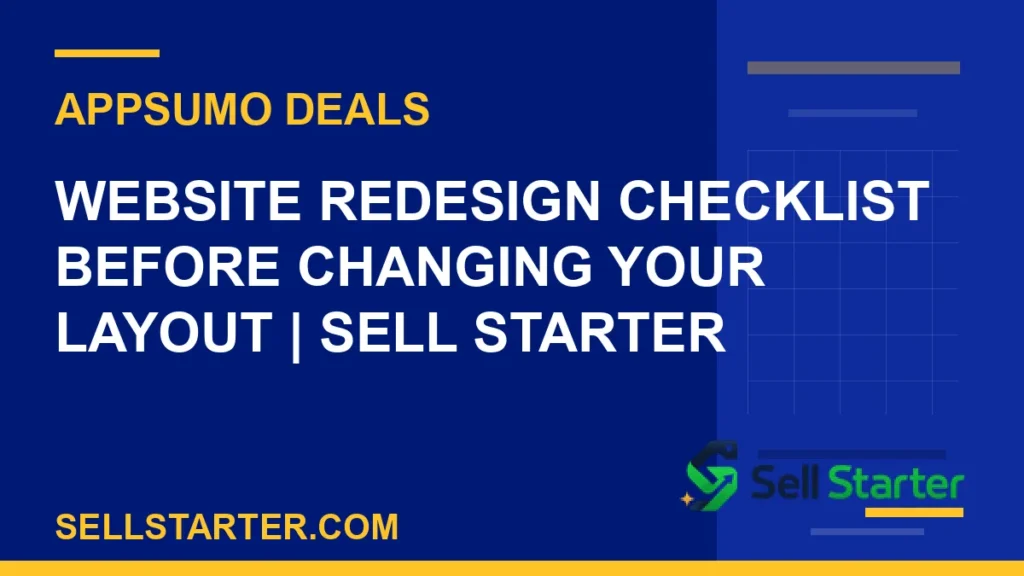 website redesign checklist before changing your layout - Website Redesign Checklist Before Changing Your Layout | Sell Starter | Sell Starter